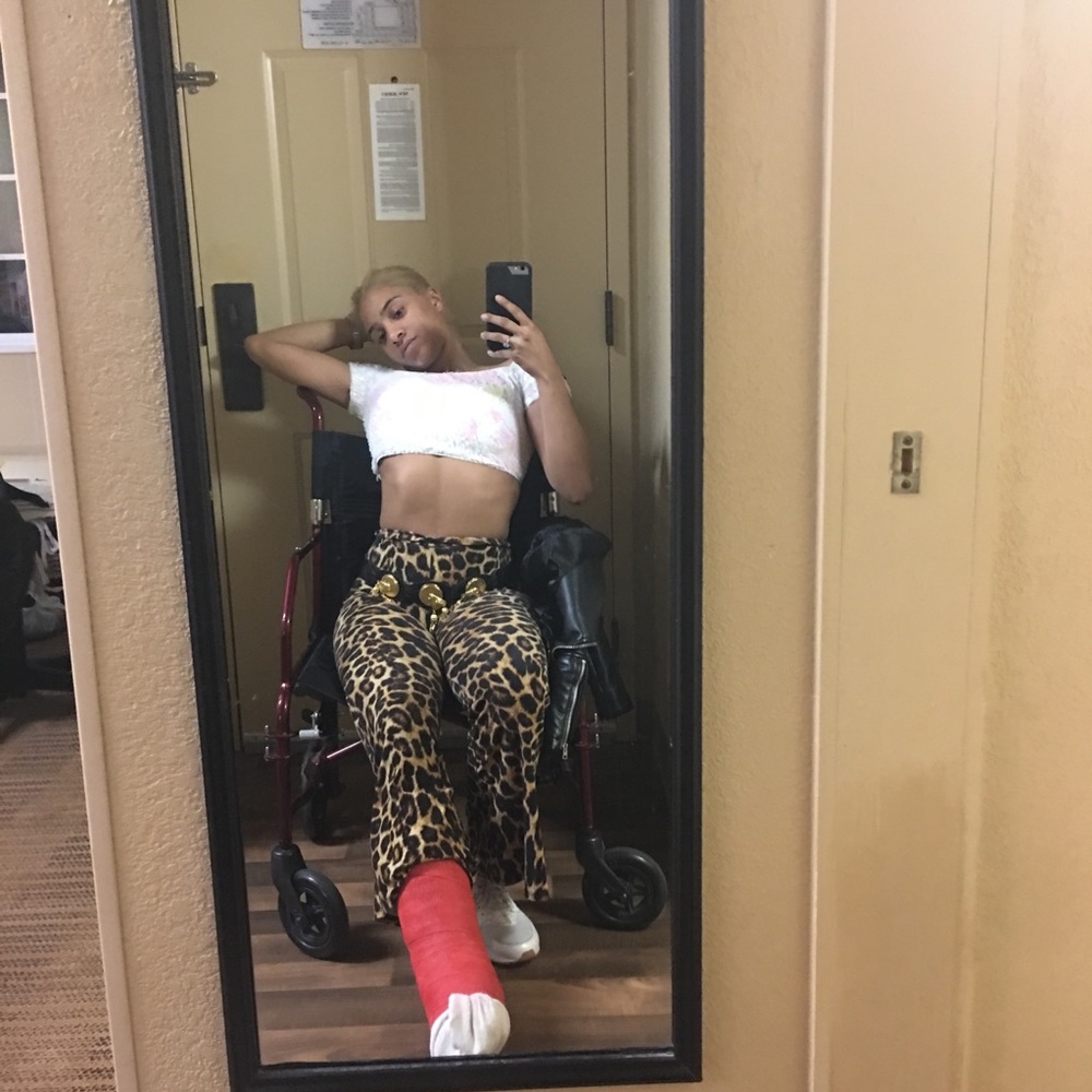 Sequin crop top